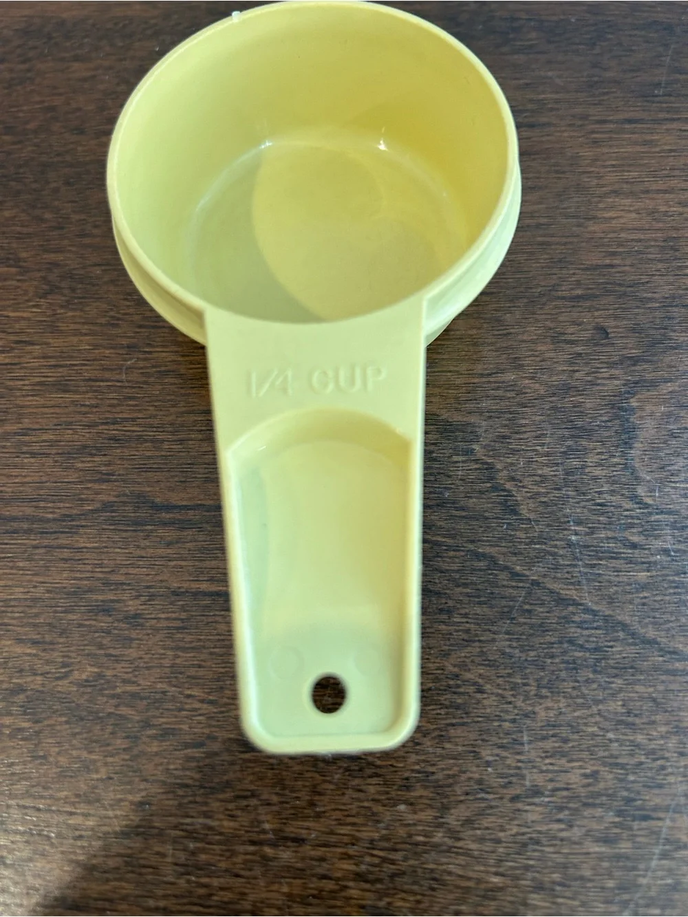 Vintage Tupperware Yellow Measuring Cup 1/4 Cup # 766-4 Replacement Made in USA.